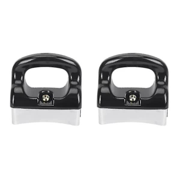 2x Black silver-colored bakelite handle for frying pan saucepan kitchen utensils - Image 1