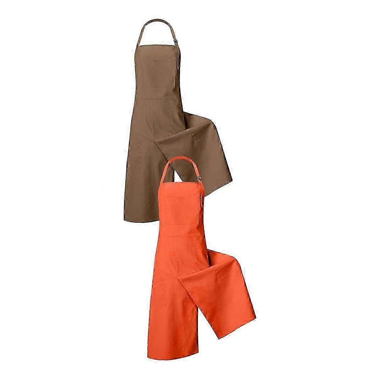 2pcs Ceramic Aprons with Split Legs Ceramic Aprons Split Legs Long Ceramic Aprons for Women Men DIY Cera (FMY)_qcx - Image 1
