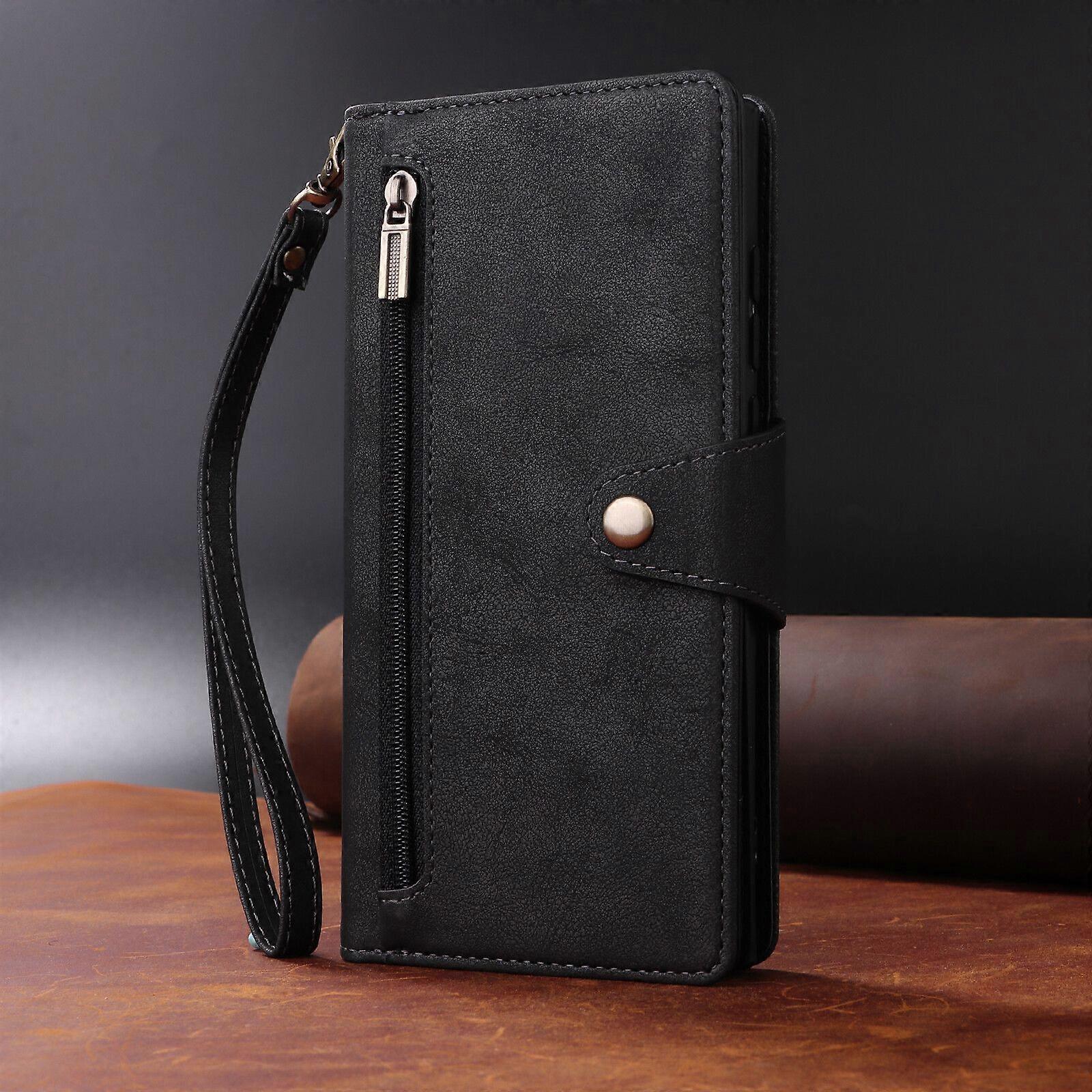Compatible with iPhone 17 Pro Max Magnetic Leather Wallet Card Holder Black - Image 5