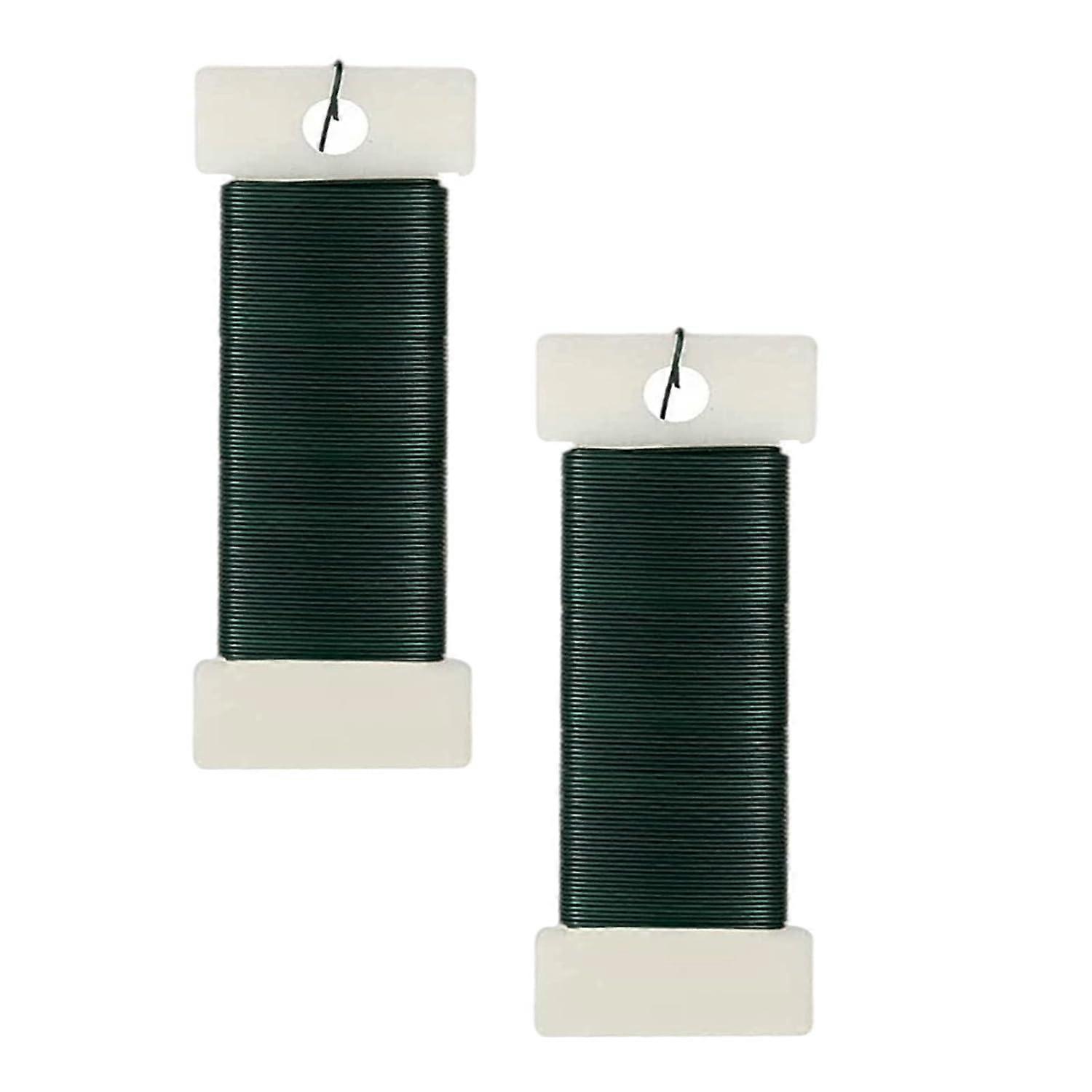 rolls green floral wire for wreath tying, wreath tying wire—yux - Image 1