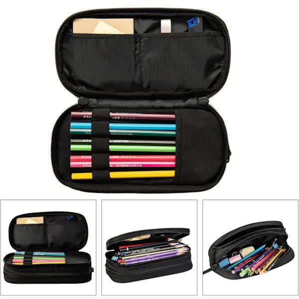NA/Blue sports pencil case with soccer theme, spacious and durable pencil case with zippers, soccer pencil case Soccer Blue Soccer,y - Image 5