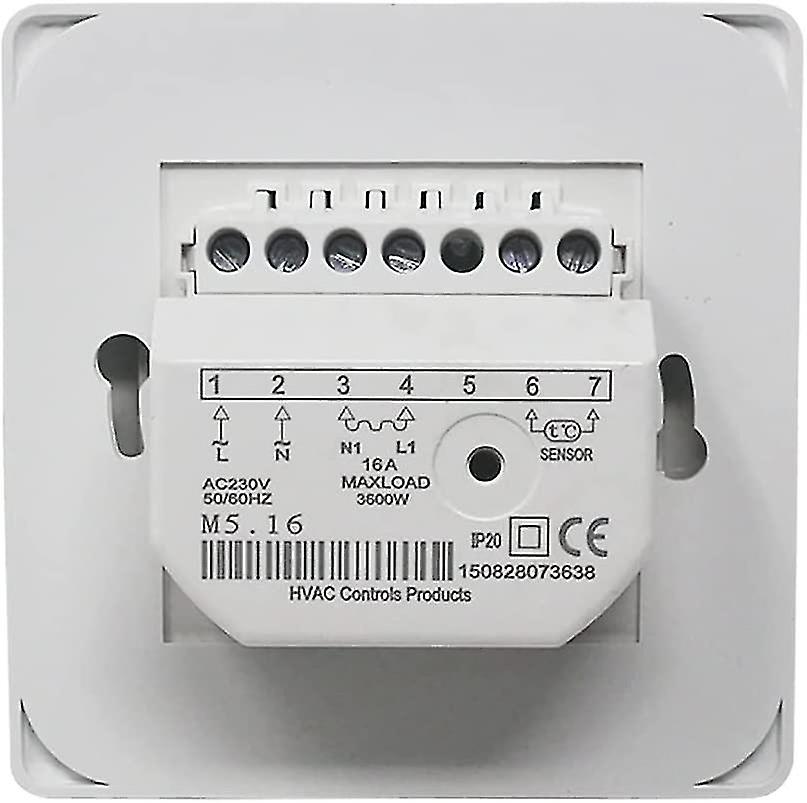 Manual Electric Underfloor Heating Thermostat with AC 220v 16a Probe, Mechanical Underfloor Heating Thermostat Control [Energy Class A+++] (x) - Image 3