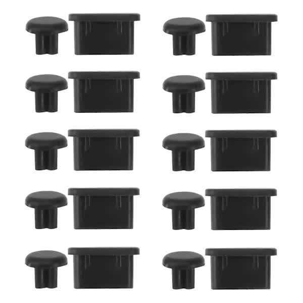 【PP】10 Pairs Small Phone Port Dust Cover Earphone Jack USB C Dust Cover Smartphone Dust Cover USB C Connector - Image 1