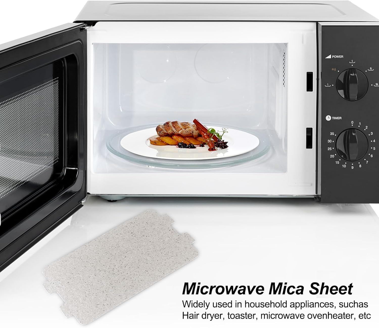 pcs Mica Plate Microwave Waveguide Protector Mica Plates 6.4×11.7cm Microwave Mica Plate Sheet Replacement Repair Accessories_ma - Image 2