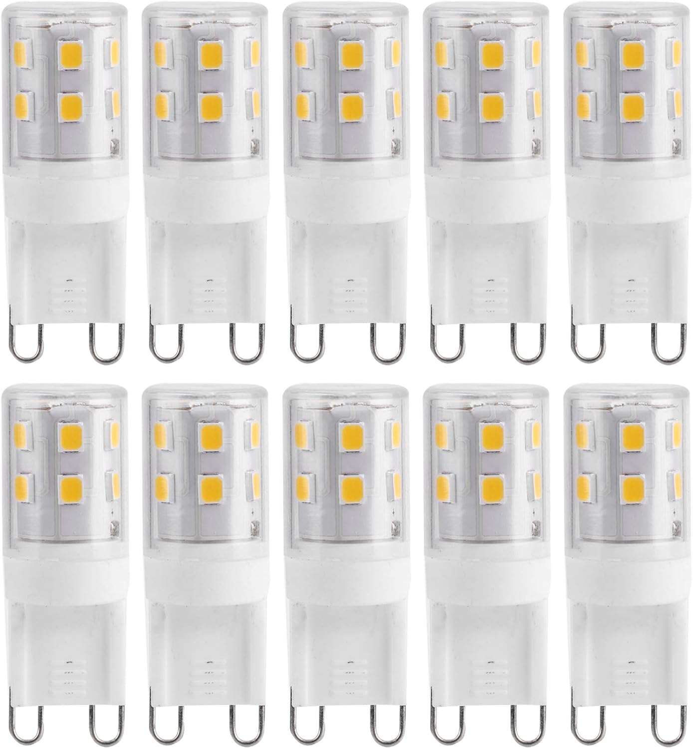 10pcs G9 2W 16LED Mini LED Bulbs, Ceramic Base, Eye Protection, Dimmable Design, Energy Saving Equivalent to 30 Watt Halogen - Image 1