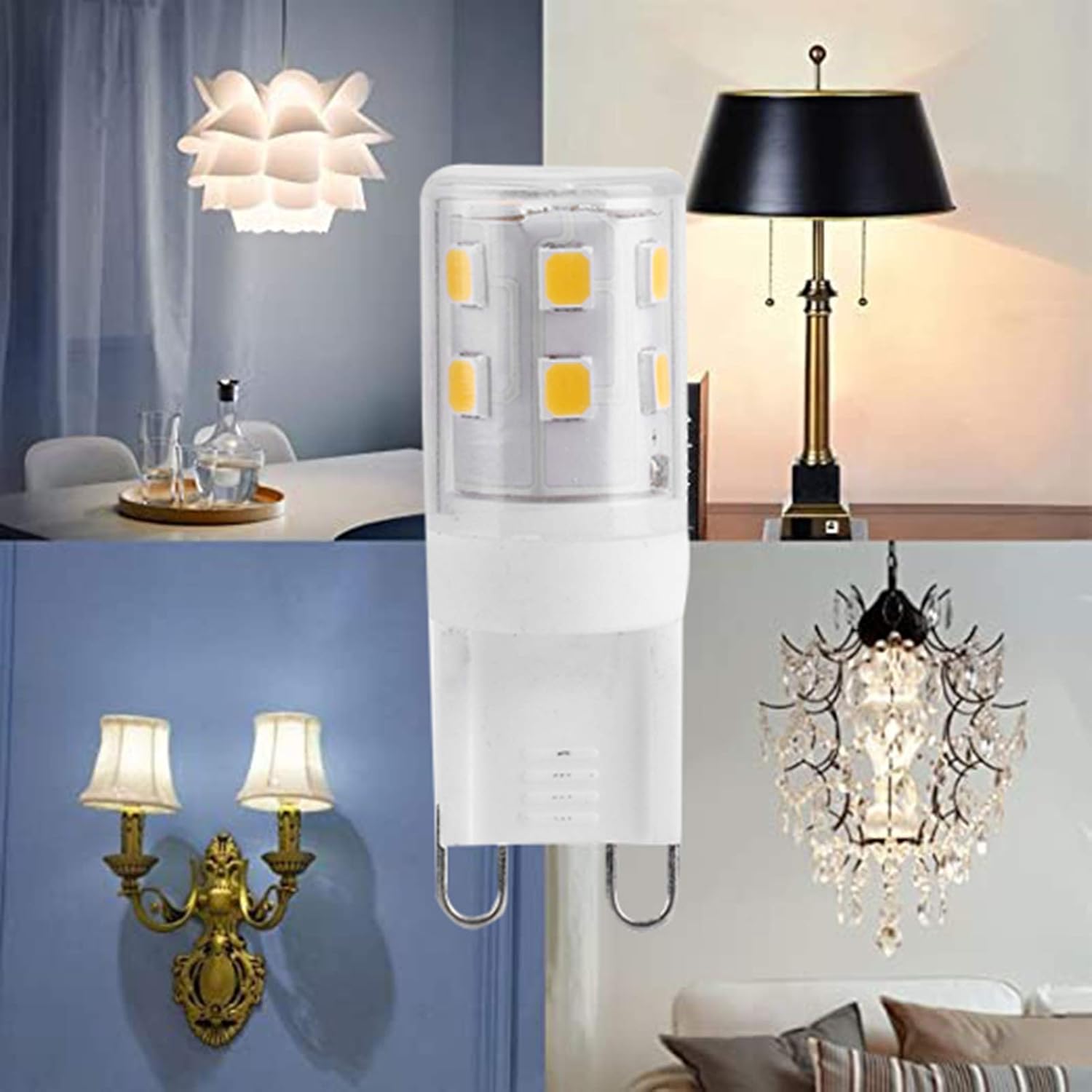 10pcs G9 2W 16LED Mini LED Bulbs, Ceramic Base, Eye Protection, Dimmable Design, Energy Saving Equivalent to 30 Watt Halogen - Image 6