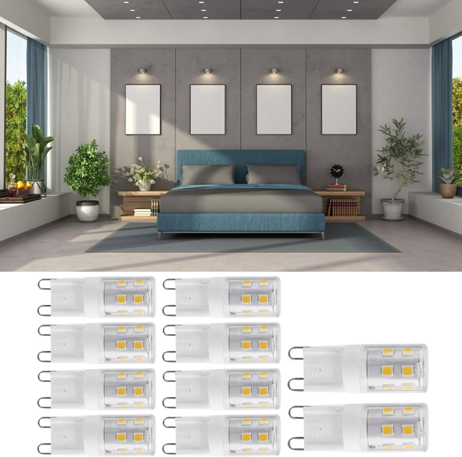 10pcs G9 2W 16LED Mini LED Bulbs, Ceramic Base, Eye Protection, Dimmable Design, Energy Saving Equivalent to 30 Watt Halogen - Image 7