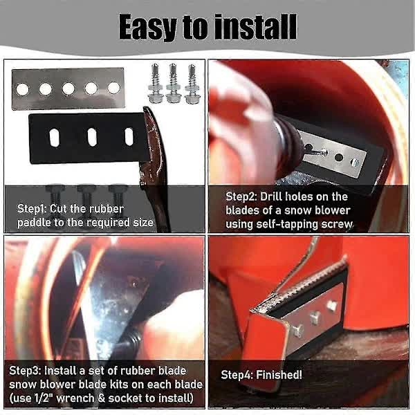 Snowblower Impeller Modification Kit - 1/4 inch 3-blade Universal, For 2-stage machine modification - Image 3