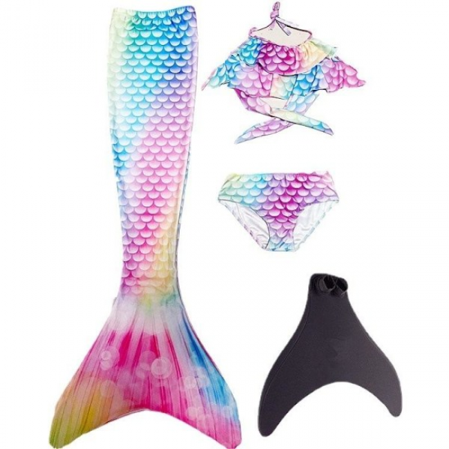 (3-5 years) mermaid swimsuit monofin mermaid fins children mermaids - Image 1
