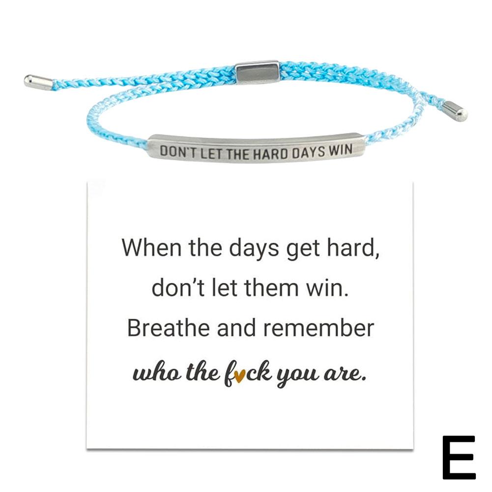 CTDWNT Don't let the tough days win bracelet for women and men, Inspira blue onesize - Image 1