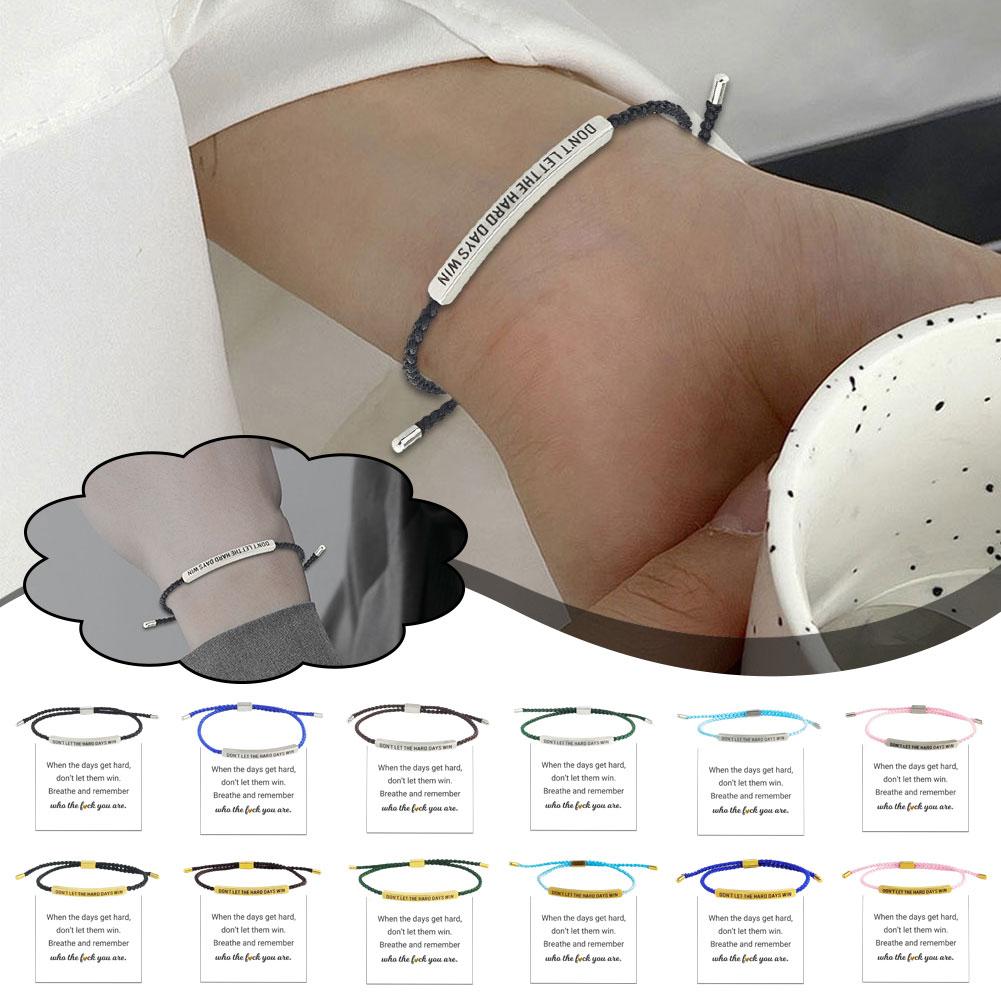 CTDWNT Don't let the tough days win bracelet for women and men, Inspira blue onesize - Image 5