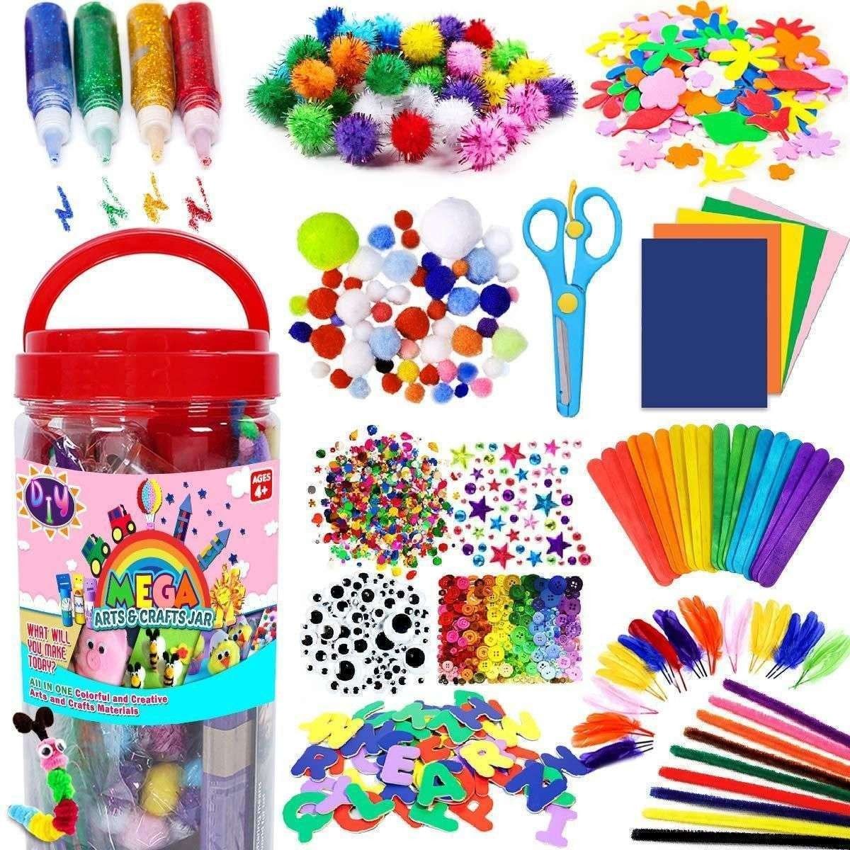 Pipe Cleaners Craft Kit with Moving Eyes and Balls, MultiColor - Image 1