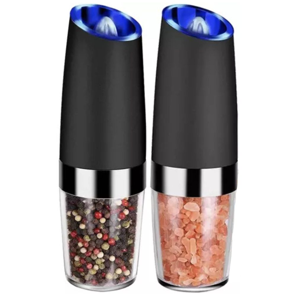 Electric Salt and Pepper Mills 2-Pack, Black - Image 1