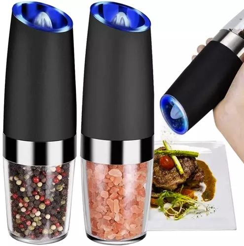 Electric Salt and Pepper Mills 2-Pack, Black - Image 3