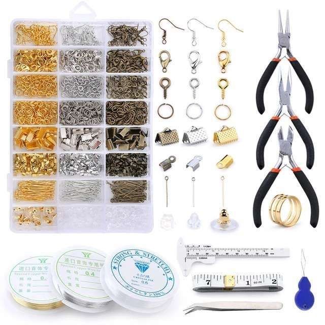 Jewelry Making Mega Kit with Pliers, Wire, Rings, MultiColor - Image 1