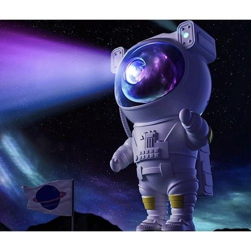Astronaut Night Light with Remote Control Star Projector Galaxy Light, White - Image 2