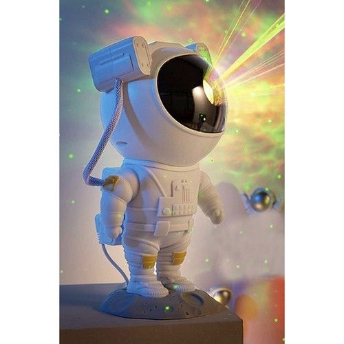 Astronaut Night Light with Remote Control Star Projector Galaxy Light, White - Image 4