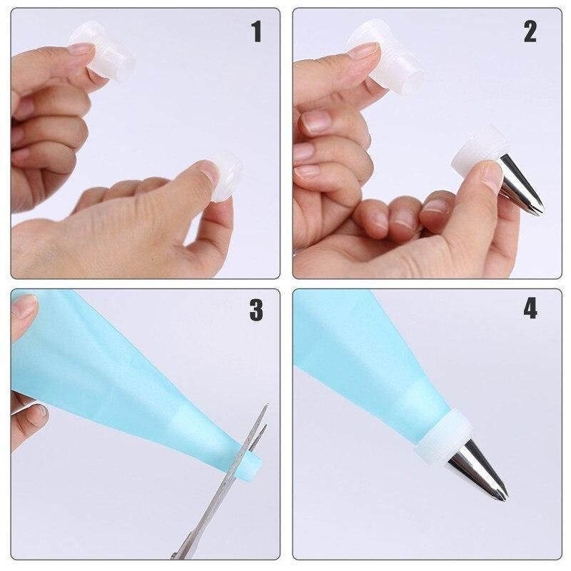 27pcs Pink Tulle Set Liquor Tips Bag Connector, Cake Tool - Image 4
