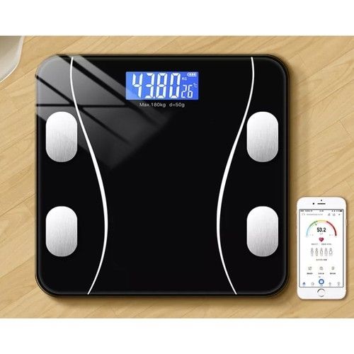 Smart Bathroom Scale with Body Analysis, Black - Image 2