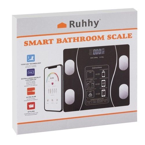 Smart Bathroom Scale with Body Analysis, Black - Image 7
