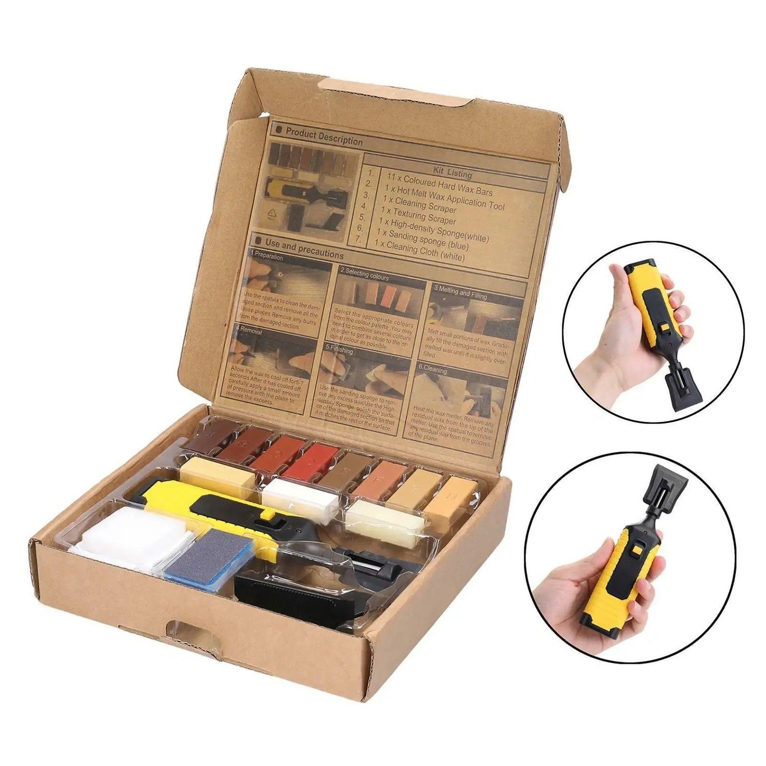 Wood Board Repair Kit, MultiColor, DIY Floor Repair Tool - Image 1