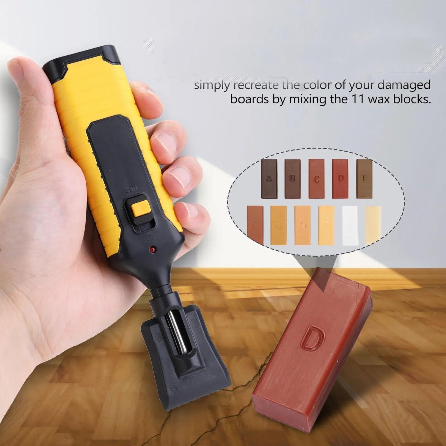 Wood Board Repair Kit, MultiColor, DIY Floor Repair Tool - Image 3