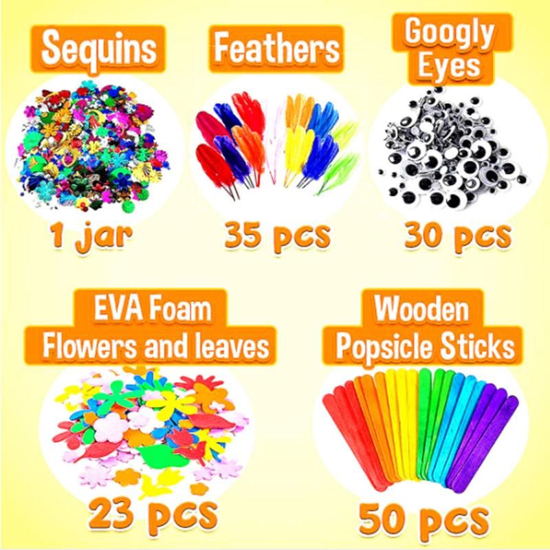 Mega Craft Kit with Pipe Cleaners Moving Eyes Balls, Multicolor - Image 7