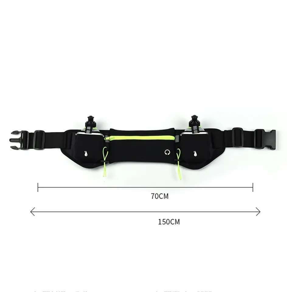 Running Belt with Water Bottles for Active People, Black - Image 5