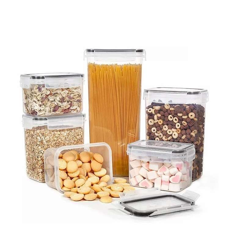 24-Pack Airtight Storage Containers for Organized Pantry, Transparent with Labels - Image 8
