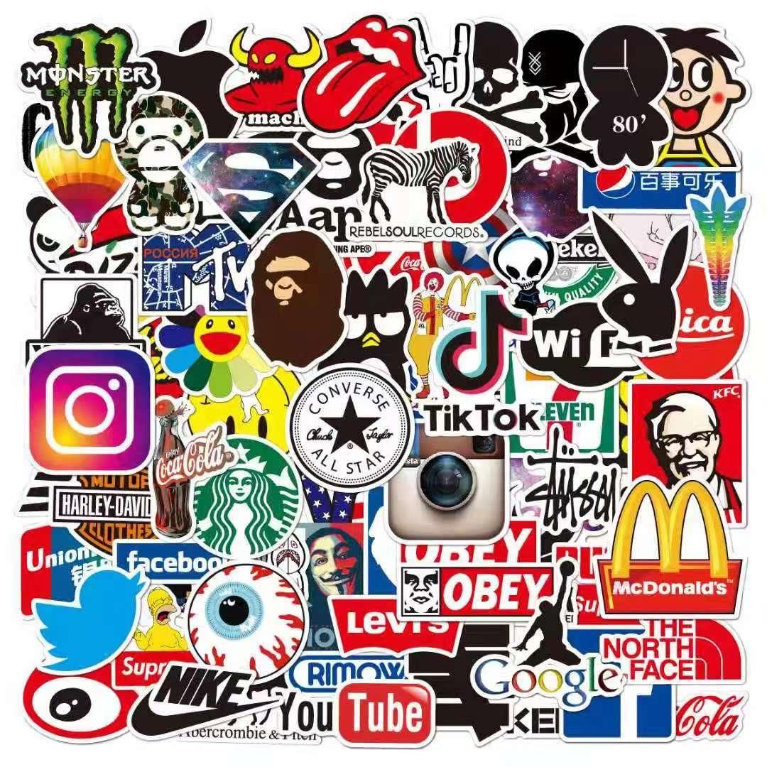 100pcs MultiColor Fashion Graffiti Stickers, Waterproof for Laptop Luggage Skate - Image 2
