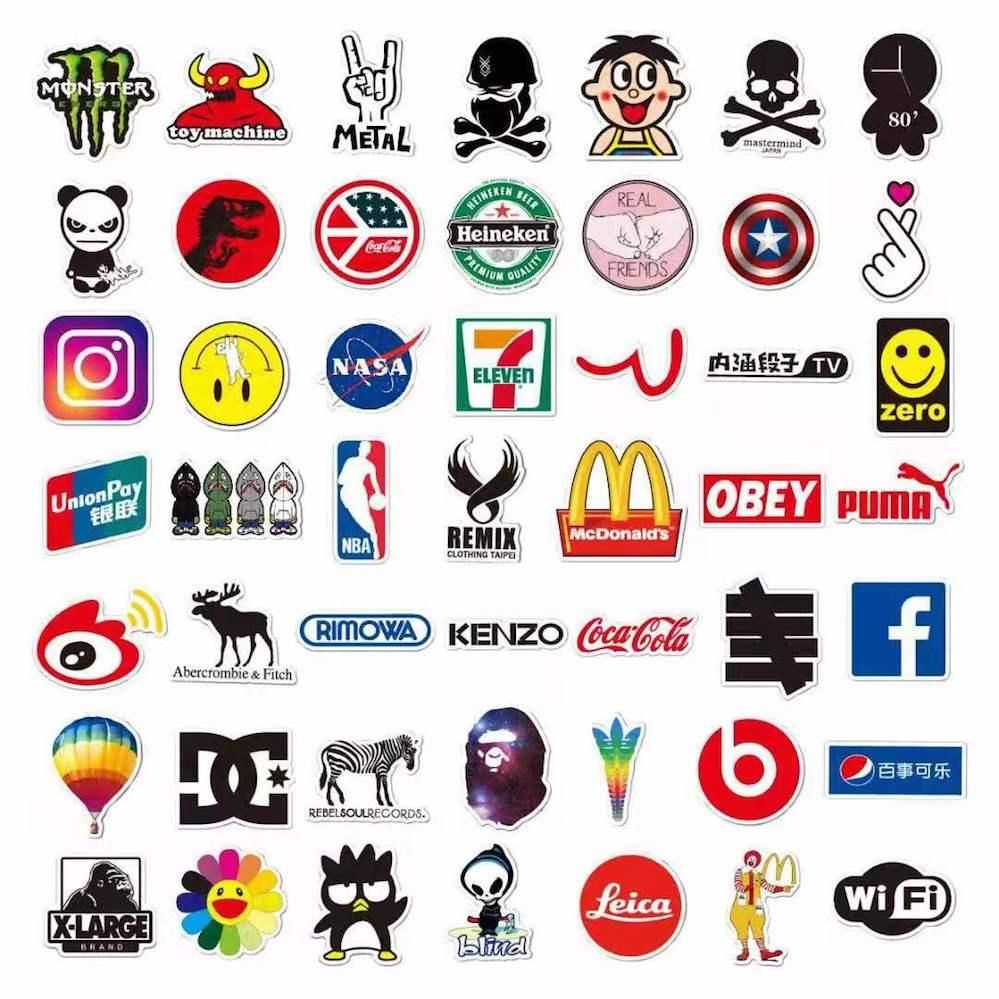 100pcs MultiColor Fashion Graffiti Stickers, Waterproof for Laptop Luggage Skate - Image 3