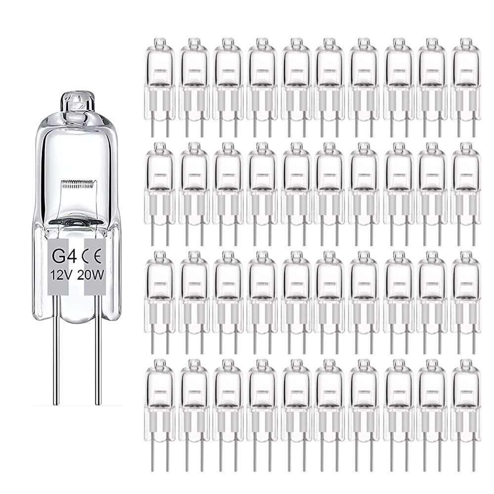 10-Pack G4 Halogen Bulbs 20W 12V, Warm White - Image 1