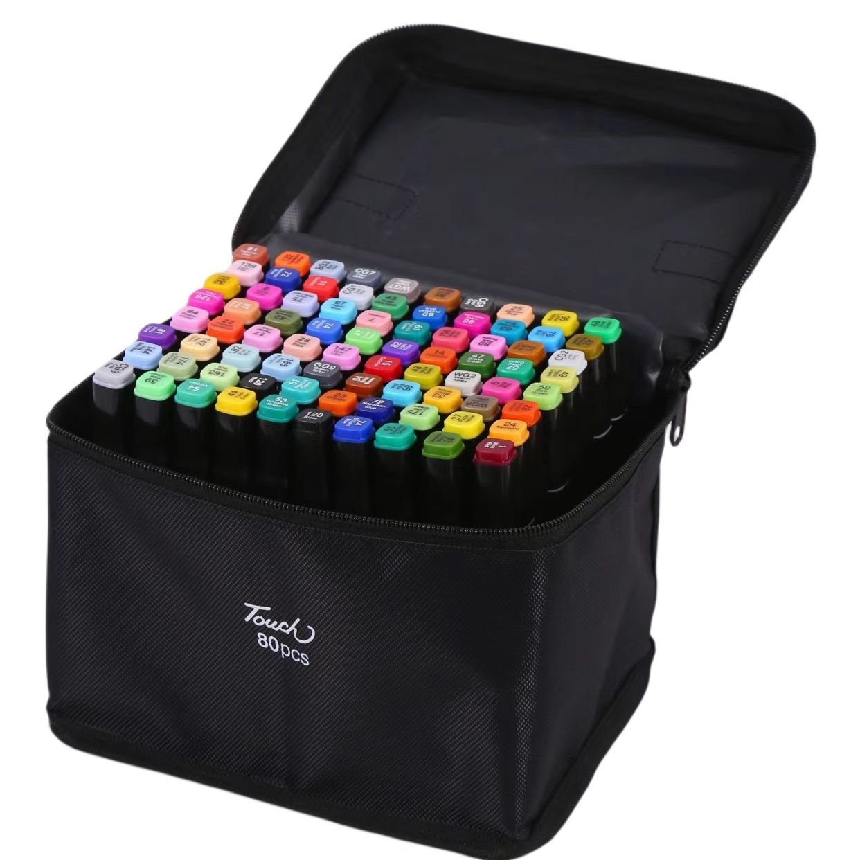 80-Pack Double-Sided MultiColor Marker Pens with Case - Image 4