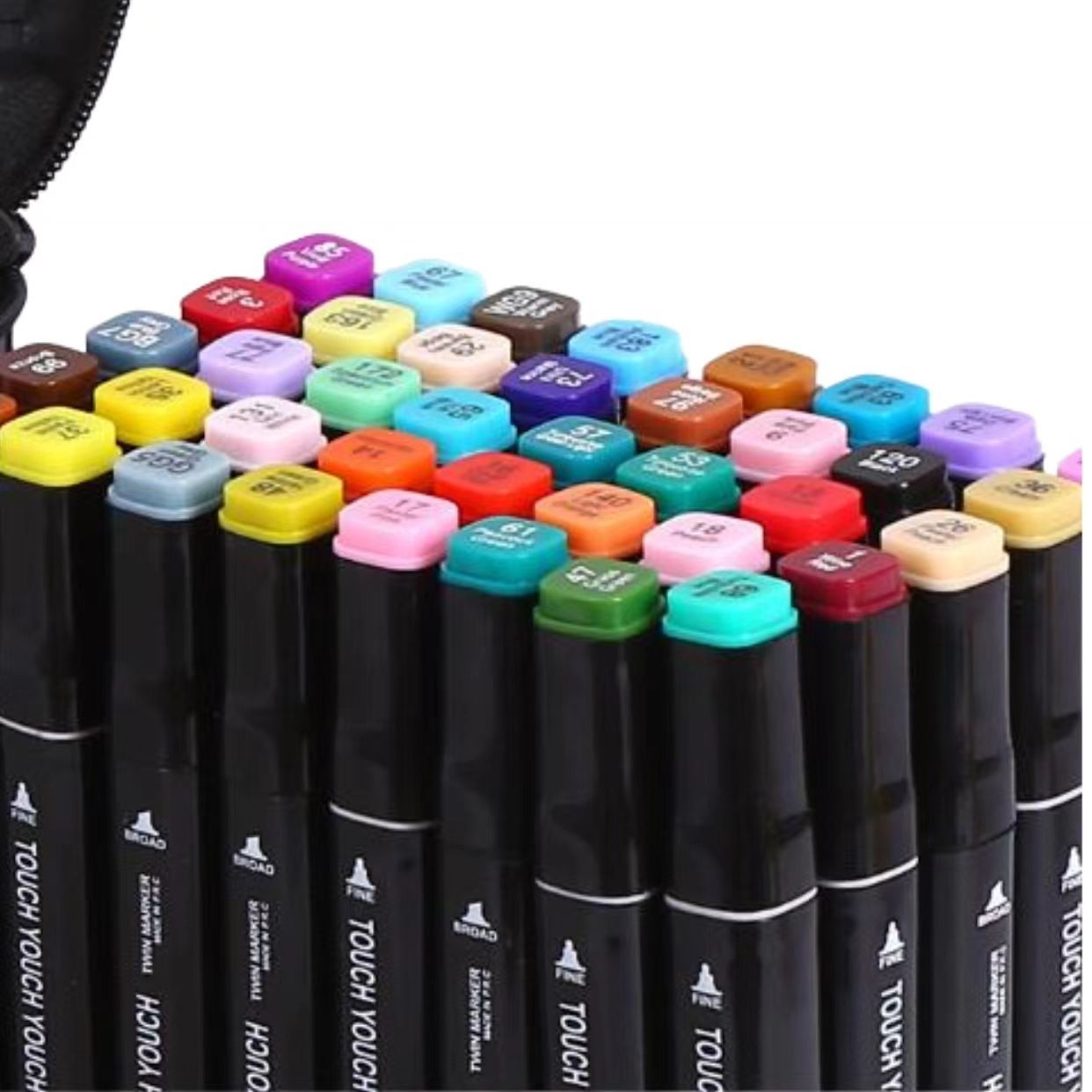 80-Pack Double-Sided MultiColor Marker Pens with Case - Image 6