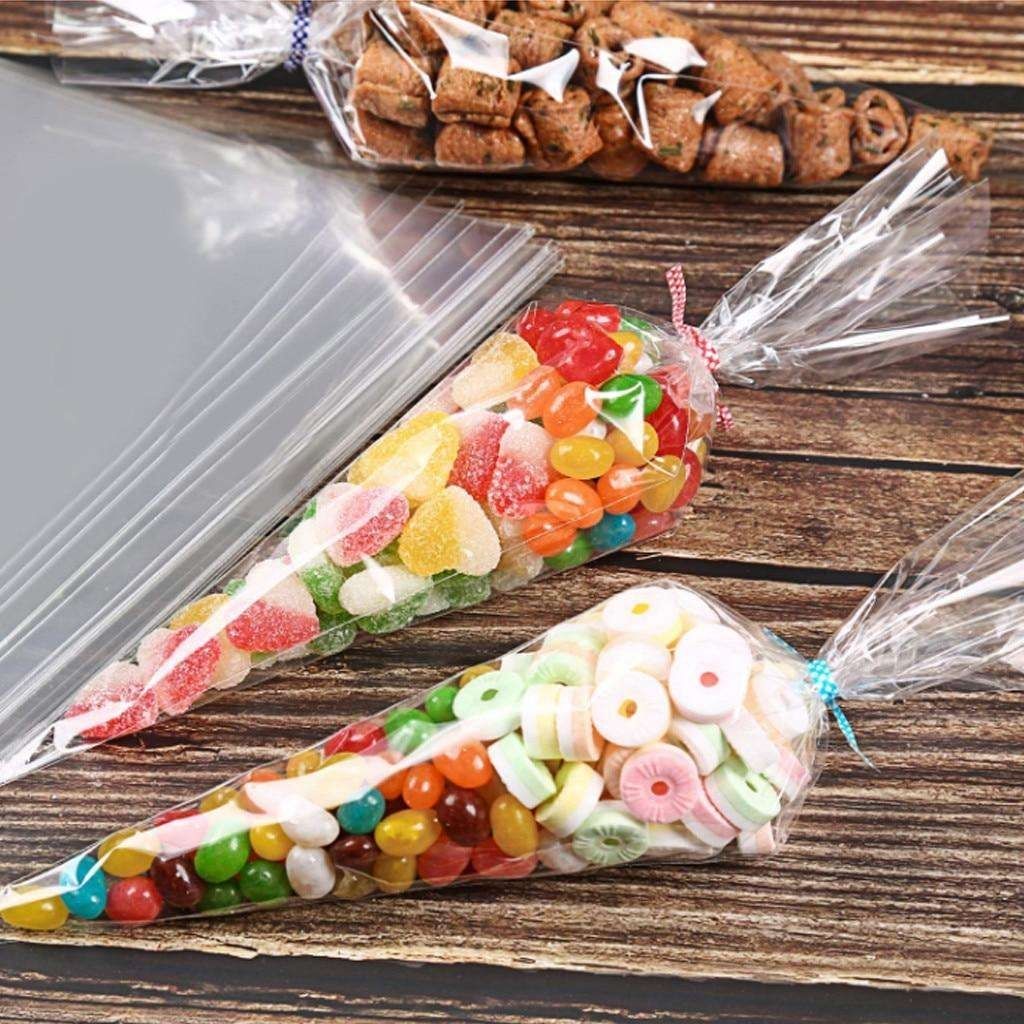 100-Pack Transparent Cellophane Cones and Bags - Image 3