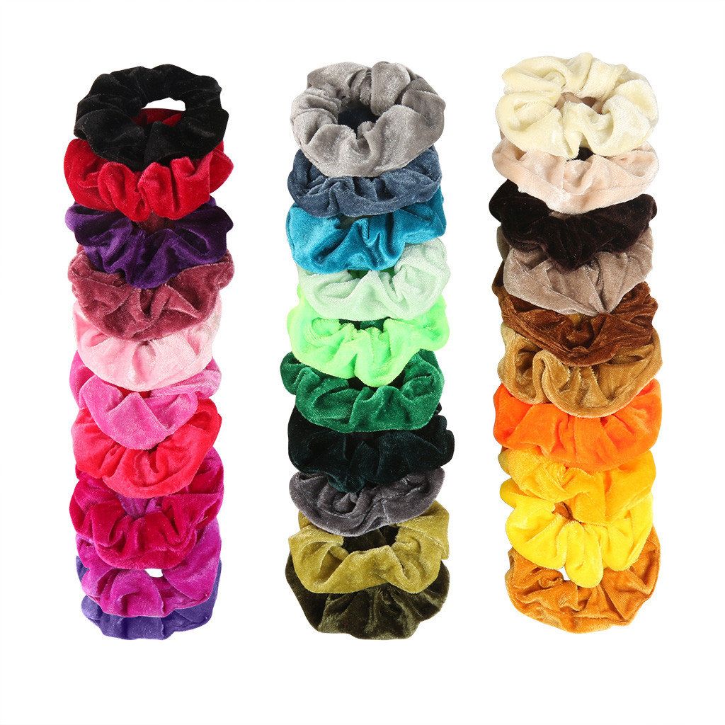 36pcs MultiColor Velvet Hair Scrunchies, Hair Ties, Hair Bands - Image 2