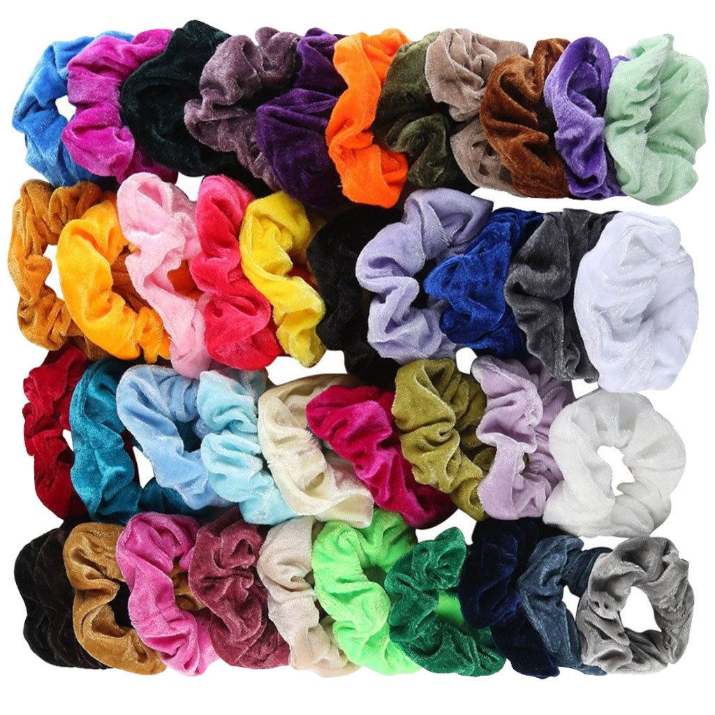 36pcs MultiColor Velvet Hair Scrunchies, Hair Ties, Hair Bands - Image 4