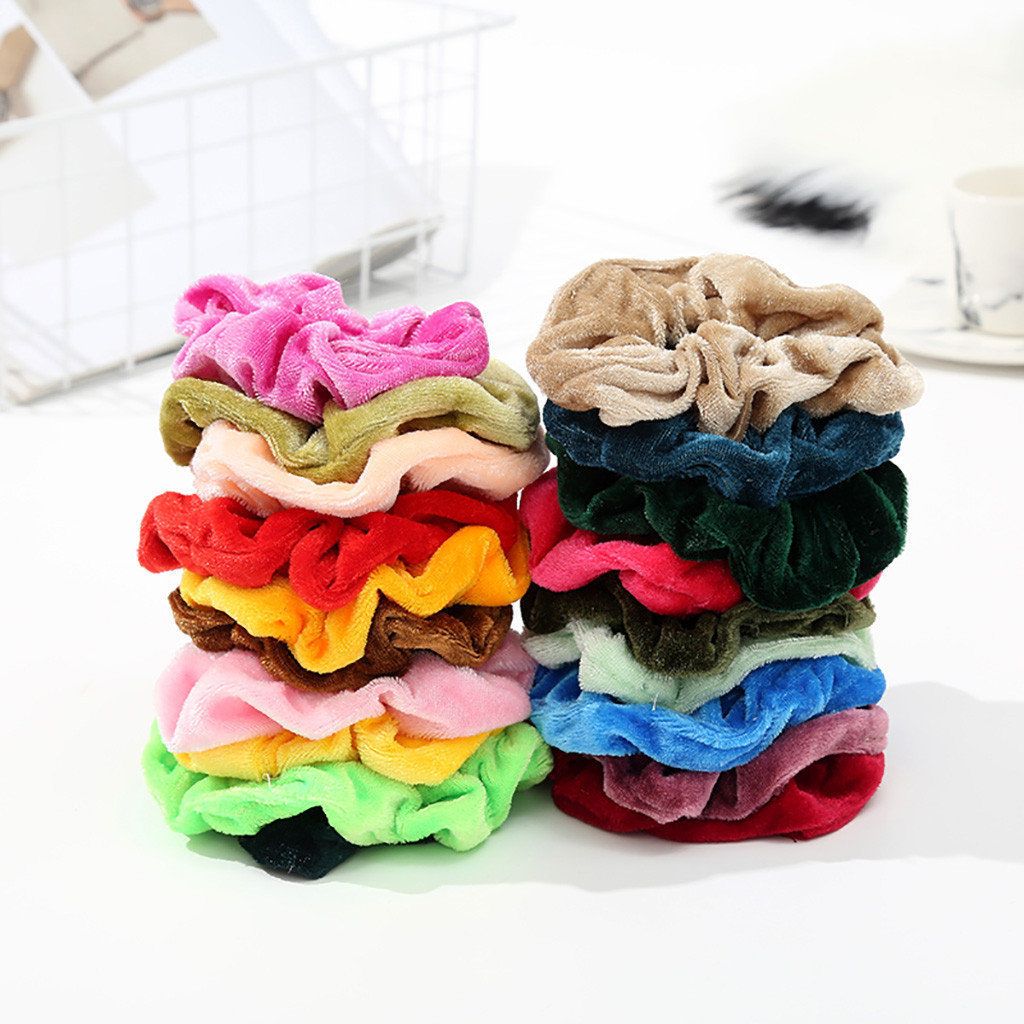 36pcs MultiColor Velvet Hair Scrunchies, Hair Ties, Hair Bands - Image 6