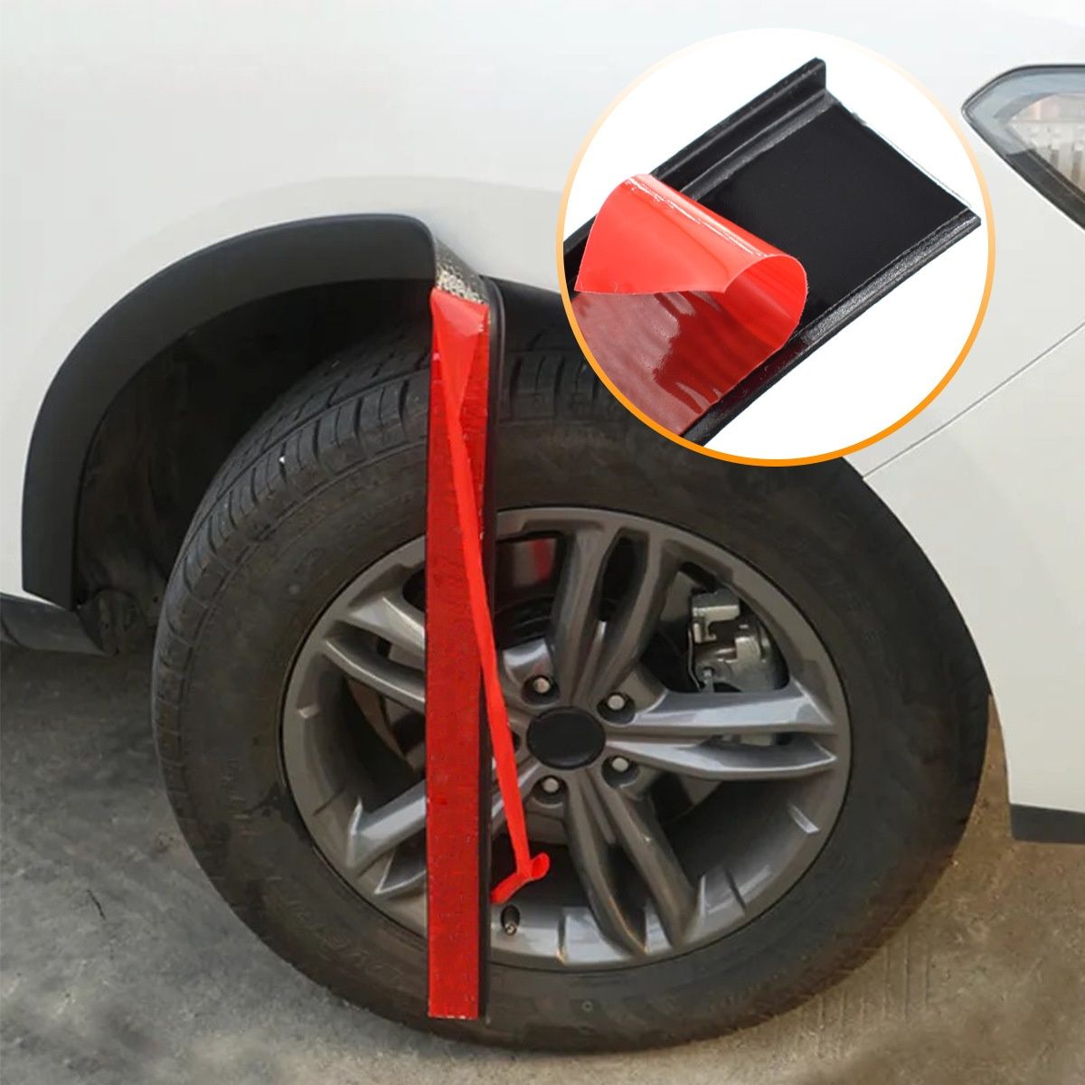 1.5m Universal Fender Flares Car Wheel Arch Mudguards, Black - Image 4