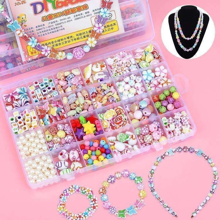 500pcs Acrylic Beads Mix for Jewelry Making, DIY Bead Box, MultiColor - Image 2