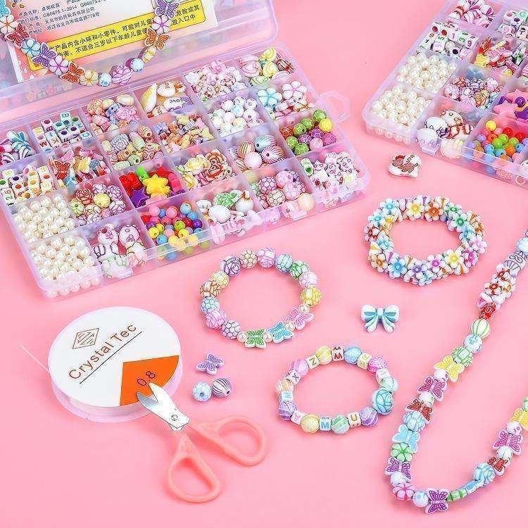 500pcs Acrylic Beads Mix for Jewelry Making, DIY Bead Box, MultiColor - Image 3
