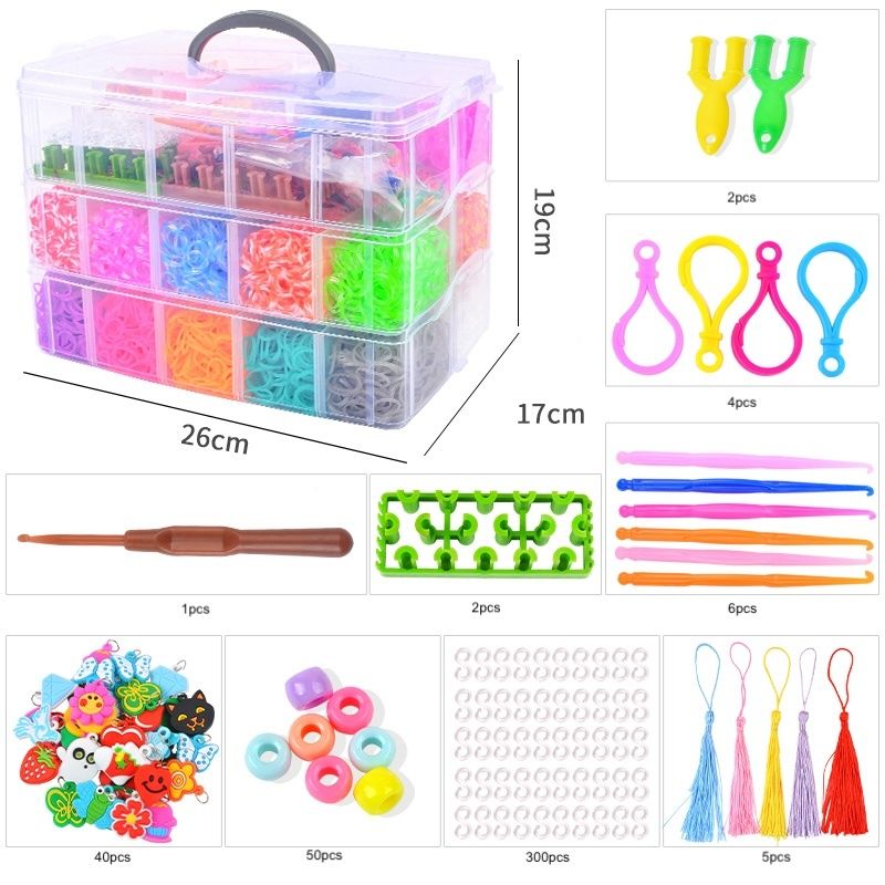 28,000 Pieces Super Large Loom Bands Kit with Accessories, Multi-Color - Image 2