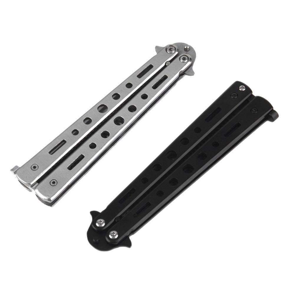 Stainless Steel Comb Folding Butterfly, Black - Image 1