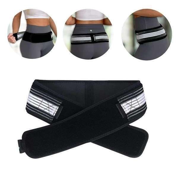 Hip Support Belt Adjustable Sciatica Relief, Black - Image 1
