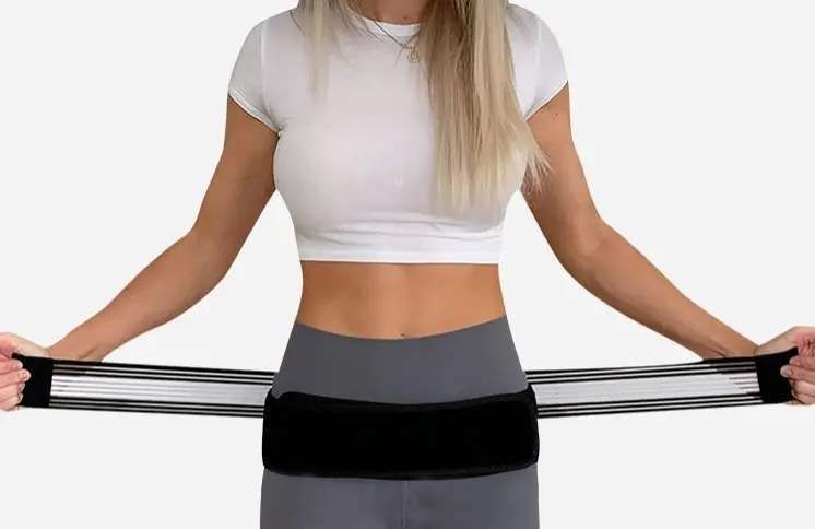 Hip Support Belt Adjustable Sciatica Relief, Black - Image 3