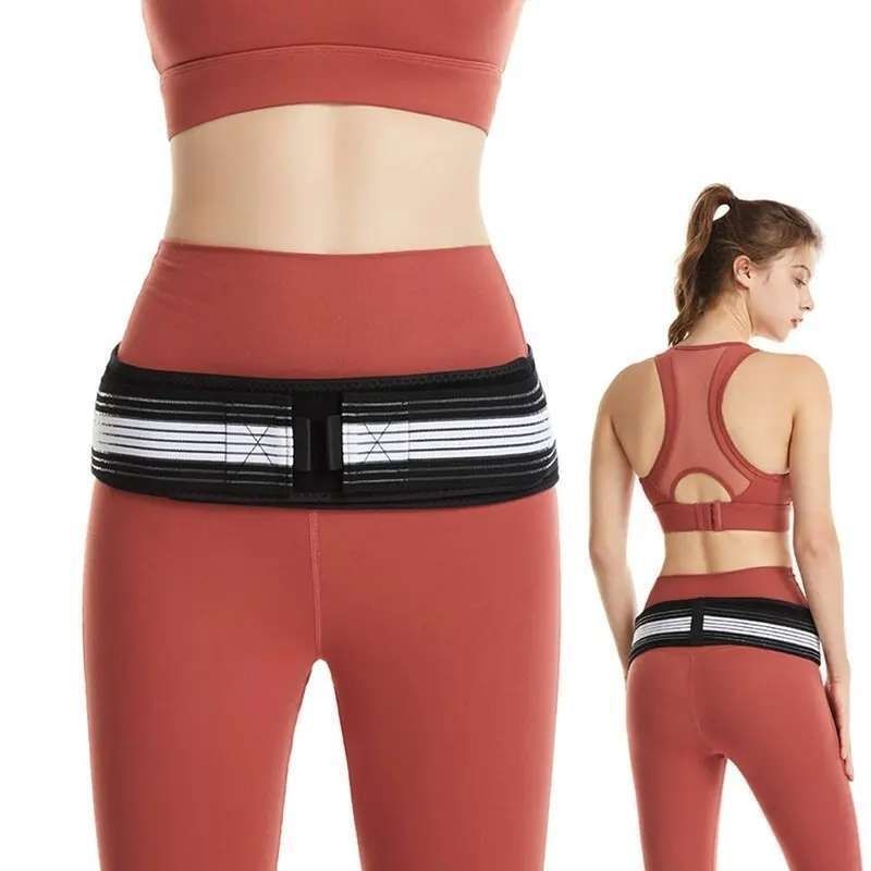 Hip Support Belt Adjustable Sciatica Relief, Black - Image 6