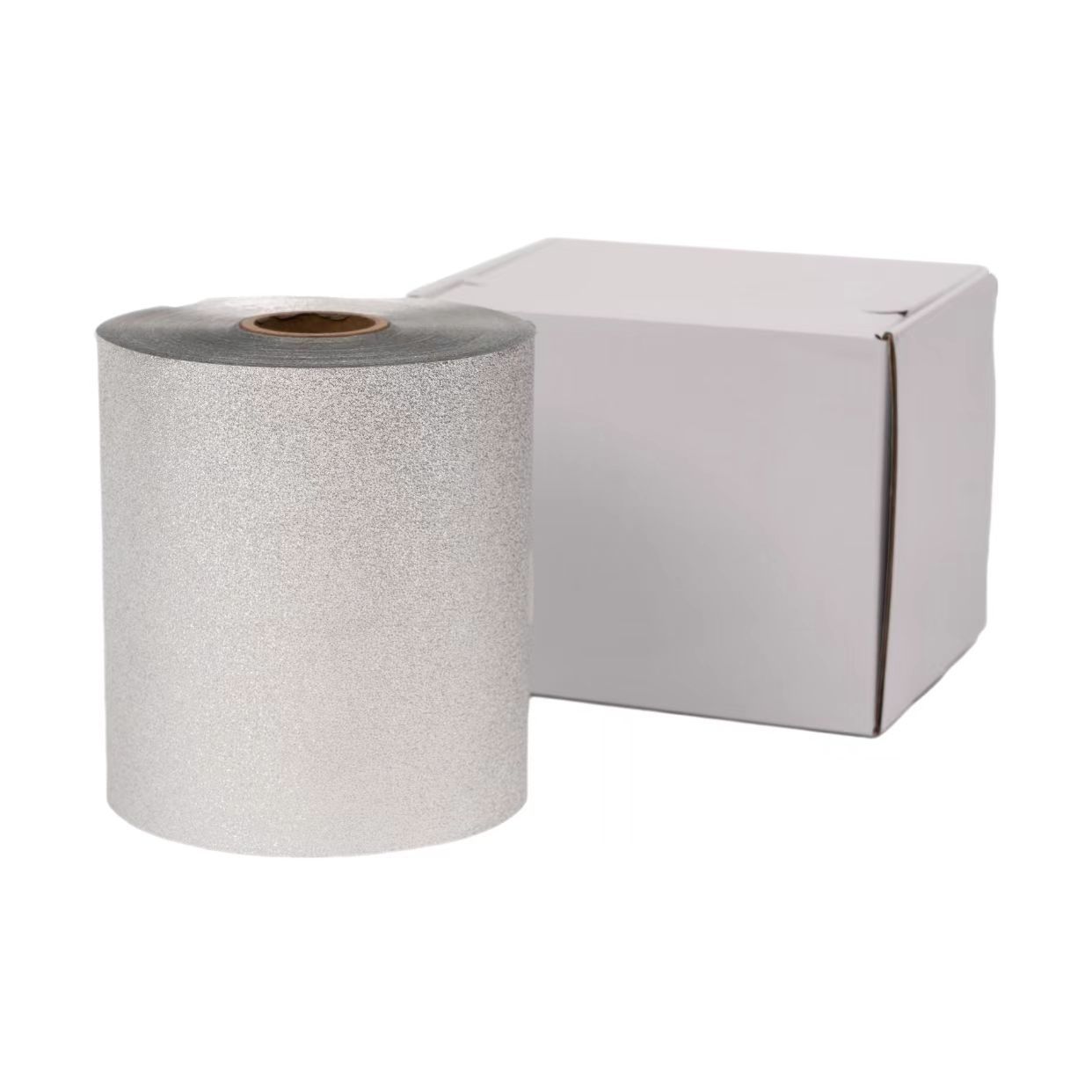 100m Hair Foil, Embossed Silver - Image 1