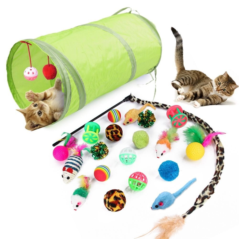 21 Piece Cat Toys, MultiColor - Perfect for Kittens and Cats - Image 1
