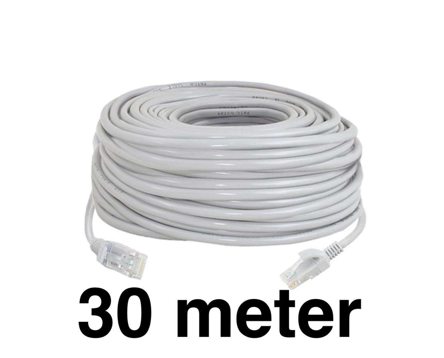 30m Cat5e Ethernet Cable, Grey - Image 1