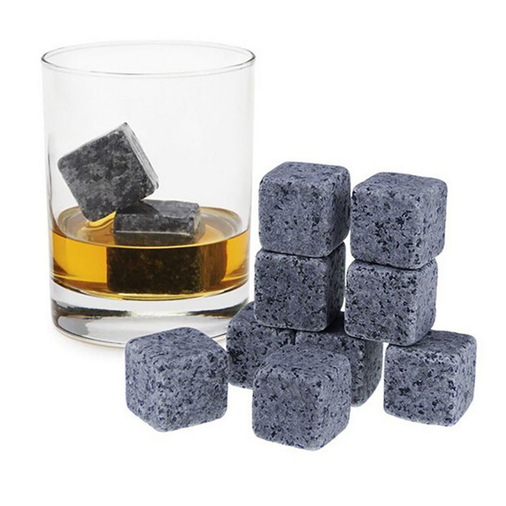 Whiskey Stones 9-pack, Grey Whiskey Ice Cubes - Image 1